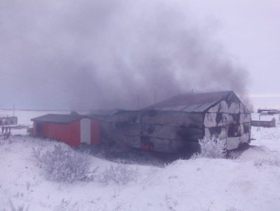 В селе Казачье Якутии сгорел производственный цех / ЯСИА   Республика Саха (Якутия)