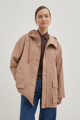 Ветровка свободного силуэта с капюшоном