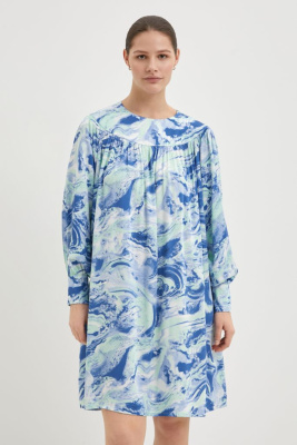 Платье свободного силуэта с принтом