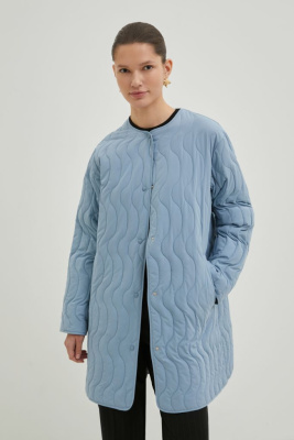 Полупальто утепленное прямого кроя