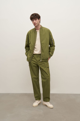 Брюки из хлопка зауженного кроя