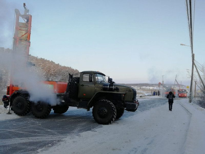 Из-за ДТП жители Мархи остались без электричества. Энергетики восстанавливают электроснабжение / ЯСИА   