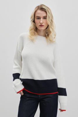 Джемпер с контрастной отделкой