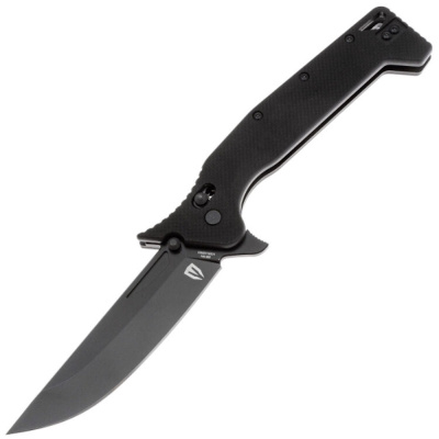 Складной нож Obertech ns-02 Normal straight black blade, сталь VG-10, рукоять G10, черный