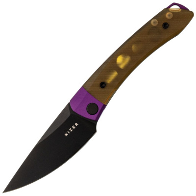 Складной нож Kizer Mini Momo, сталь Nitro-V, рукоять алюминий/Ultem