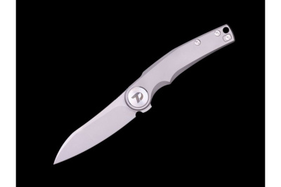 Складной нож Dr.Tech D9618G, сталь M390, рукоять титан, серый