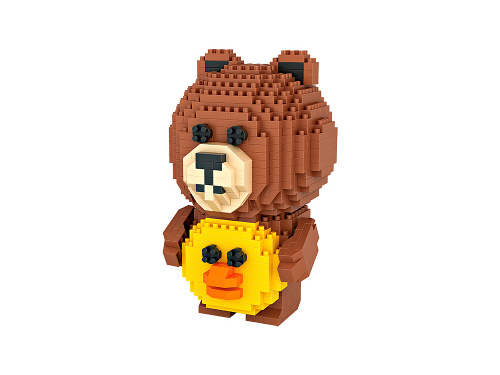 9739_MK Конструктор Медвежонок с утенком