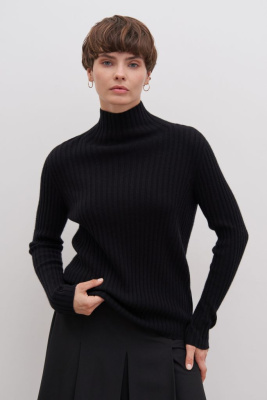 Трикотажный женский джемпер с длинным рукавом