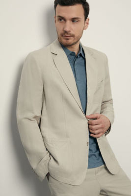 Однобортный пиджак с добавлением льна