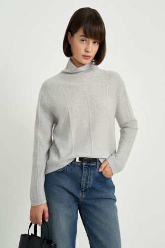 Шерстяной джемпер с добавлением шелка и кашемира