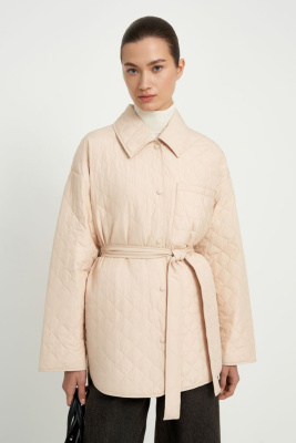 Утепленная куртка с поясом