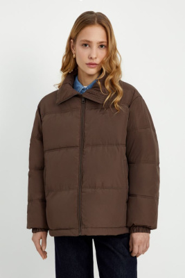 Утепленная куртка с воротником-стойкой