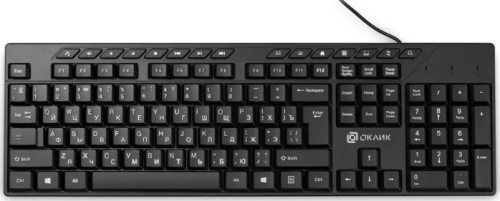 Клавиатура Oklick 125M 1678108 черная USB Multimedia