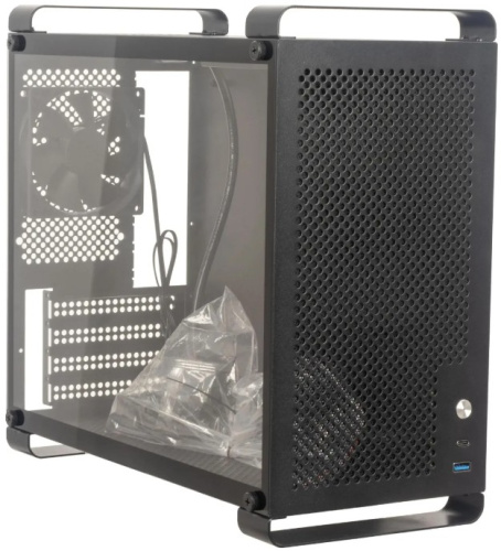 Корпус mATX ACCORD ACC-GCUB4 без БП, боковая панель из закалённого стекла, USB 3.0, USB 3.1