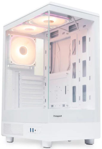 Корпус ATX HSPD F510 без БП, боковая панель из закалённого стекла, 2*USB 3.0