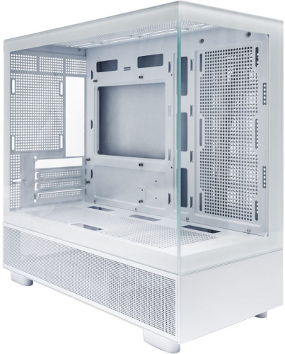 Корпус mATX 1STPLAYER MIKU Mi5 ARGB White Mi5-WH-2FC7R-W-1FC7-W без БП, боковая панель из закалённого стекла, USB 2.0, USB 3.0