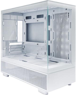 Корпус mATX 1STPLAYER MIKU Mi5 ARGB White Mi5-WH-2FC7R-W-1FC7-W без БП, боковая панель из закалённого стекла, USB 2.0, USB 3.0