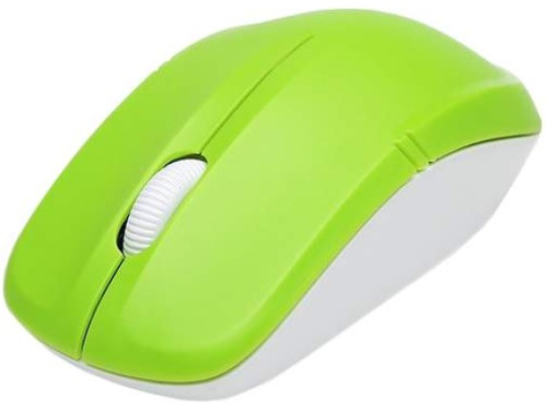Мышь Wireless Delux M-136 зелено-белая, 800-1600dpi