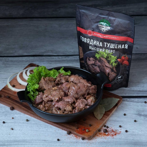 Консервы мясные кусковые стерилизованные "Говядина тушеная высший сорт" 325 г