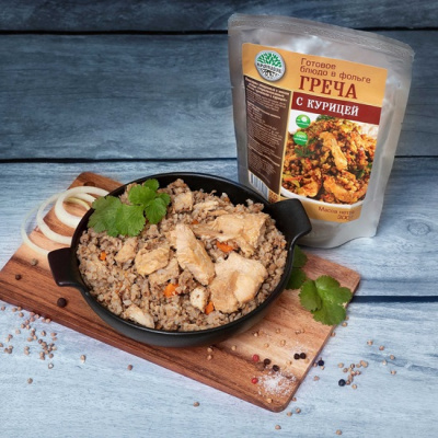 Консервы обеденные с мясом птицы стерилизованные "Каша гречневая с курицей"
