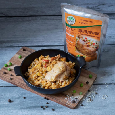Консервы обеденные с мясом птицы стерилизованные "Цыпленок по-Мексикански"
