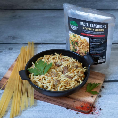Консервы мясорастилельные стерилизованные рубленные "Паста Карбонара с сыром и беконом"
