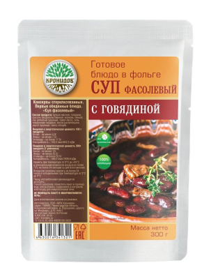 Консервы стерилизованные. Первые обеденные блюда "Суп фасолевый"