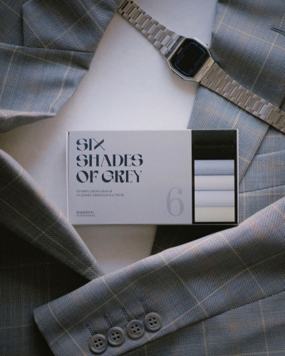 Набор пастели сухой nuance., Six Shades of Grey, 6 шт (серые)