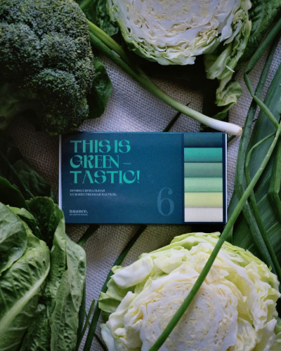 Набор пастели сухой nuance., This is Green-tastic!, 6 шт (зеленые)