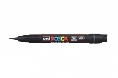 Маркер UNI "POSCA" PCF-350, кисть, цвет черный