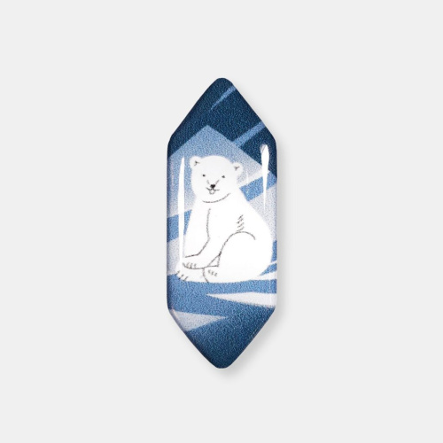 Стикер объемный "Мишка на севере"