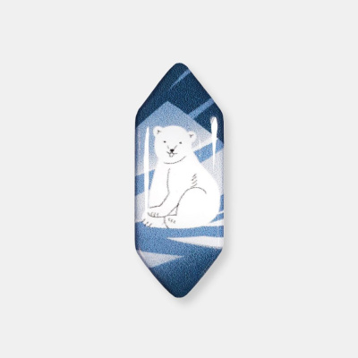 Стикер объемный "Мишка на севере"