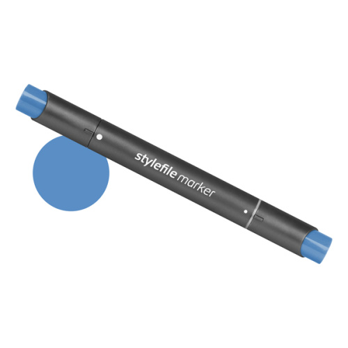 Маркер двухсторонний на спиртовой основе Stylefile №550 синий брилиант