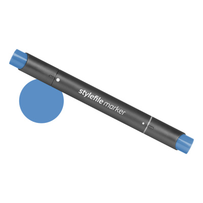 Маркер двухсторонний на спиртовой основе Stylefile №550 синий брилиант