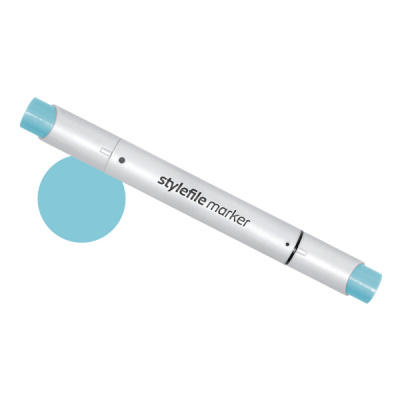 Маркер двухсторонний на спиртовой основе Stylefile Brush №518 небесно-голубой