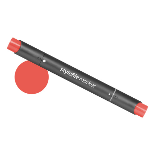 Маркер двухсторонний на спиртовой основе Stylefile №360 киноварь