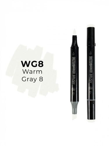 Маркер двухсторонний на спиртовой основе Sketchmarker Brush Цвет Теплый серый 8