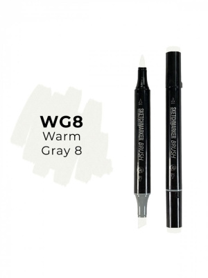 Маркер двухсторонний на спиртовой основе Sketchmarker Brush Цвет Теплый серый 8