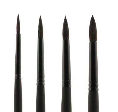 Кисть синтетика круглая Альбатрос "Акварель" имитация белки, короткая ручка