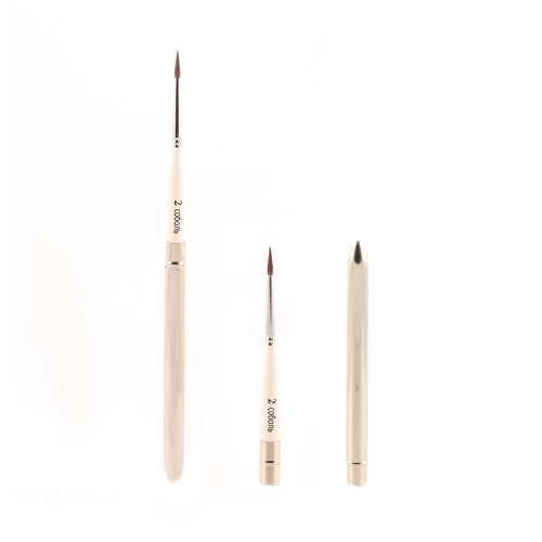 Кисть соболь №2 круглая Альбатрос "Иконописная школа", ручка съёмная металлическая