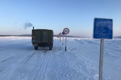 На автозимнике Олекминск - Ленск увеличена грузоподъемность до 20 тонн / ЯСИА  Олекминский Республика Саха (Якутия)