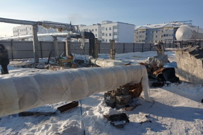 В селе Чурапче продолжаются восстановительные работы на сетях теплоснабжения / ЯСИА  Чурапчинский Республика Саха (Якутия)