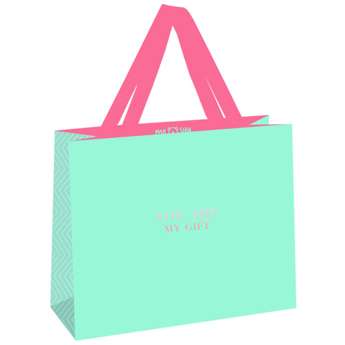 Пакет подарочный MESHU "Bright turquoise" 32*26*12 см