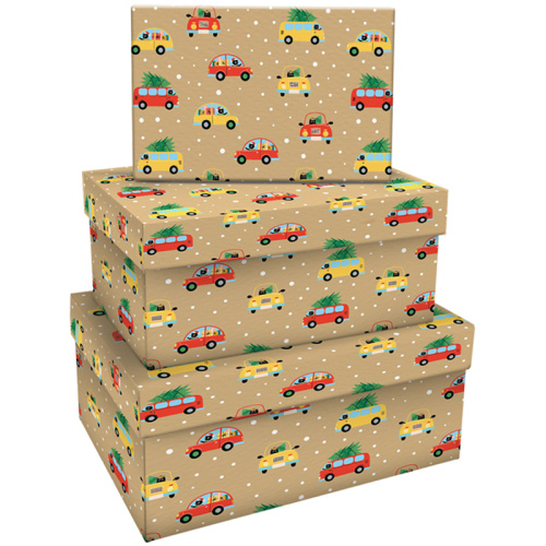 Набор прямоугольных коробок 3в1, MESHU "Celebration time", (19*12*7,5-15*10*5см)