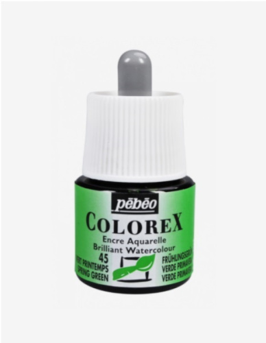 Чернила акварельные Pebeo "Colorex" 45 мл №45 Зеленый весенний