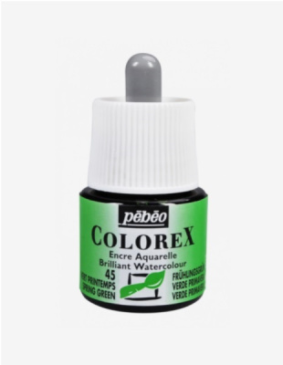 Чернила акварельные Pebeo "Colorex" 45 мл №45 Зеленый весенний
