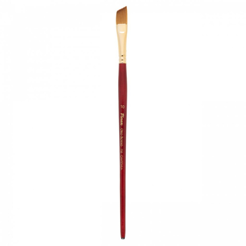 Кисть синтетика №10 скошенная Pinax "Oro Rosso 758" короткая ручка