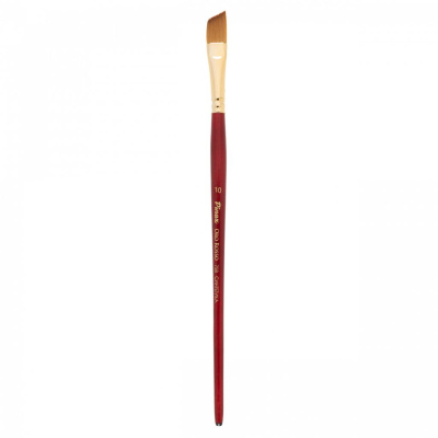 Кисть синтетика №10 скошенная Pinax "Oro Rosso 758" короткая ручка