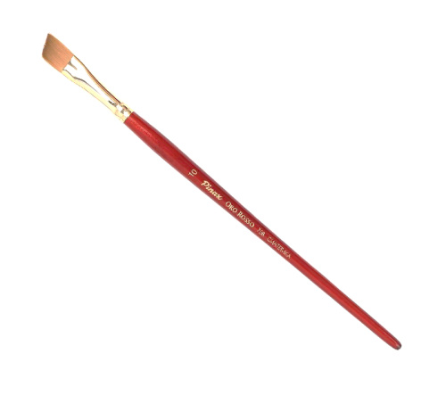 Кисть синтетика скошенная Pinax "Oro Rosso 758" короткая ручка