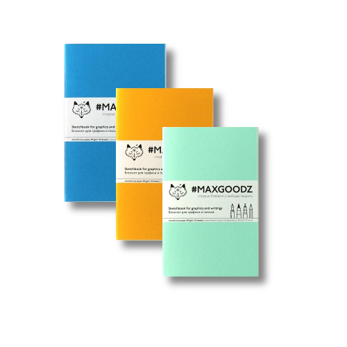 Скетчбук Maxgoodz "Pocket" 9х14 см, 32 л, 100 г